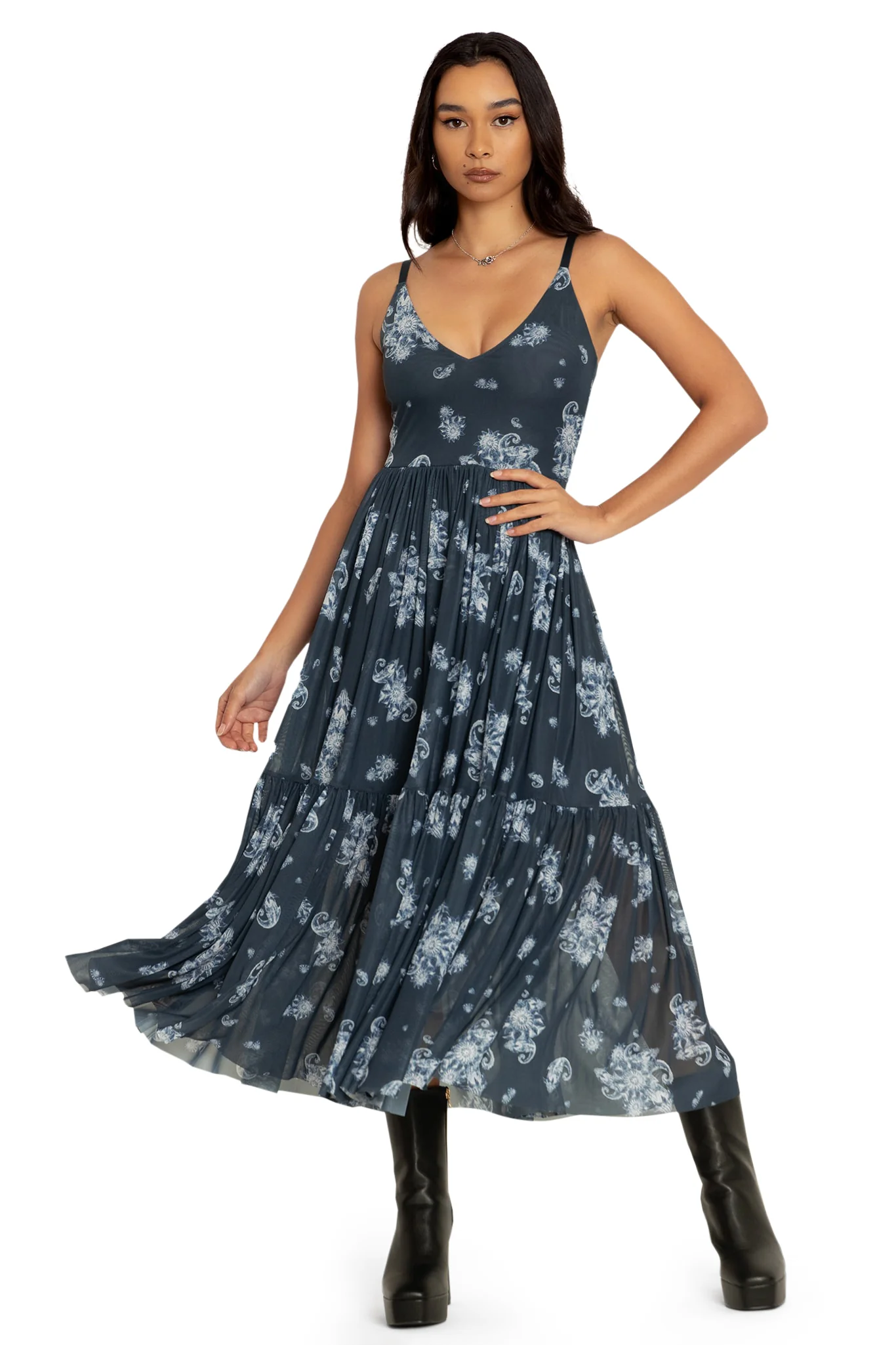 Baldur's Bouquet Sheer Midaxi Dress
