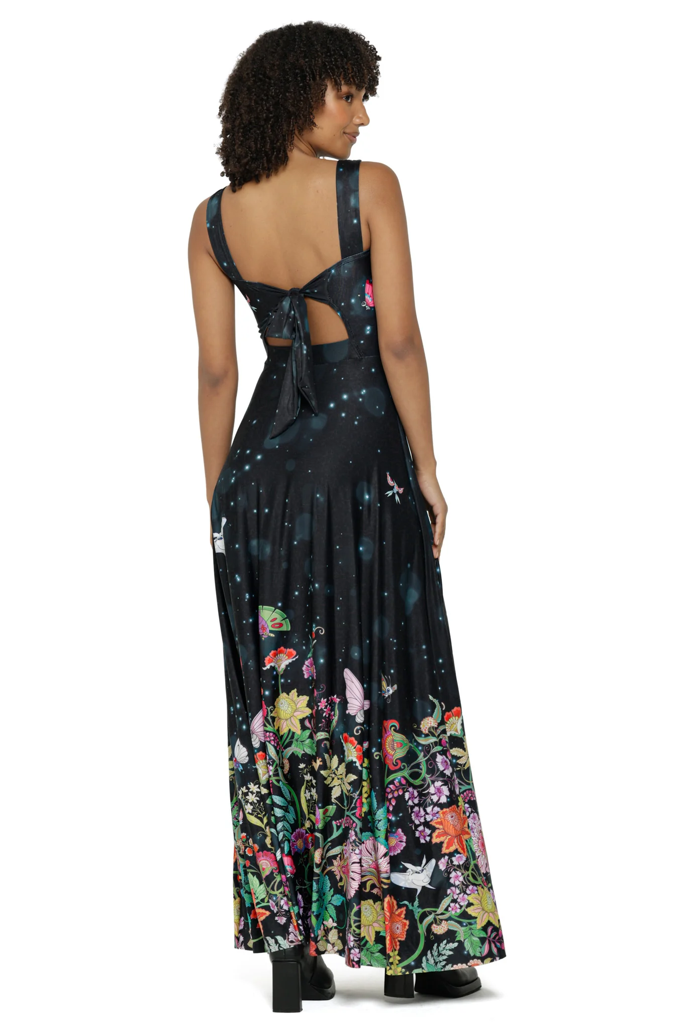 Butterfly Garden Bow Back Maxi Dress - Image 5