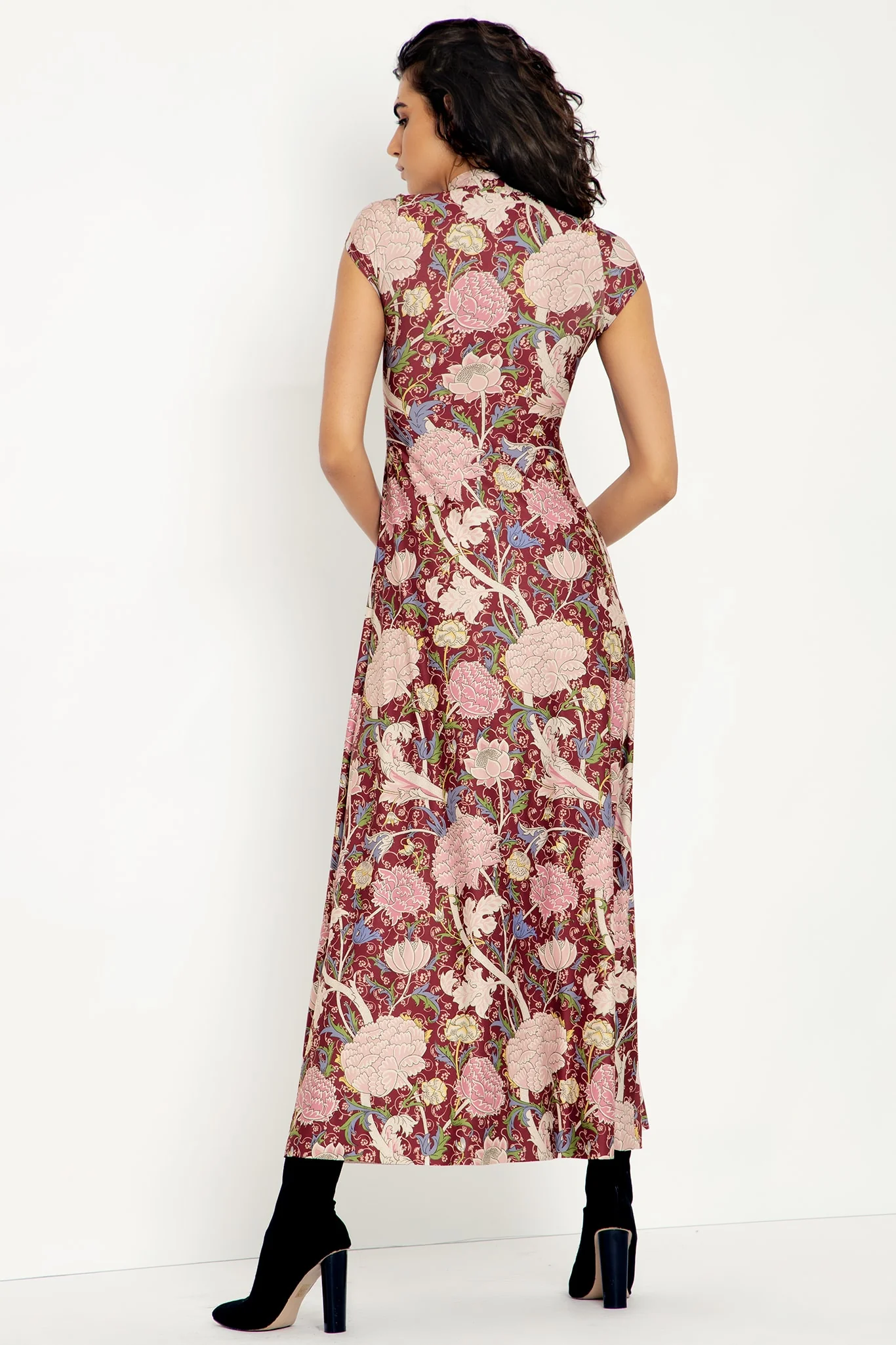 Cray High Neck Cap Sleeve Maxi Dress - Image 3