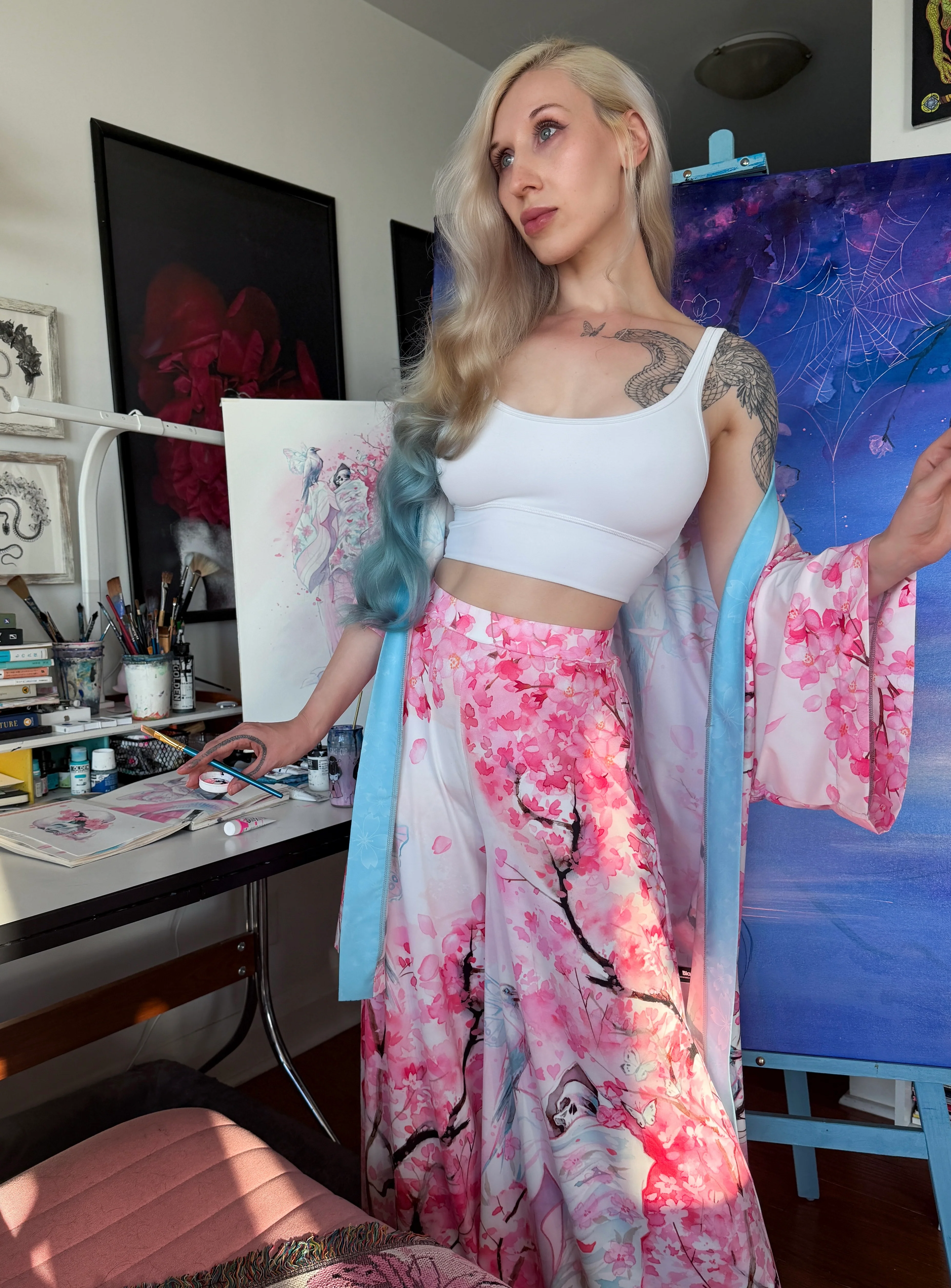 Death's Friend Palazzo Pants