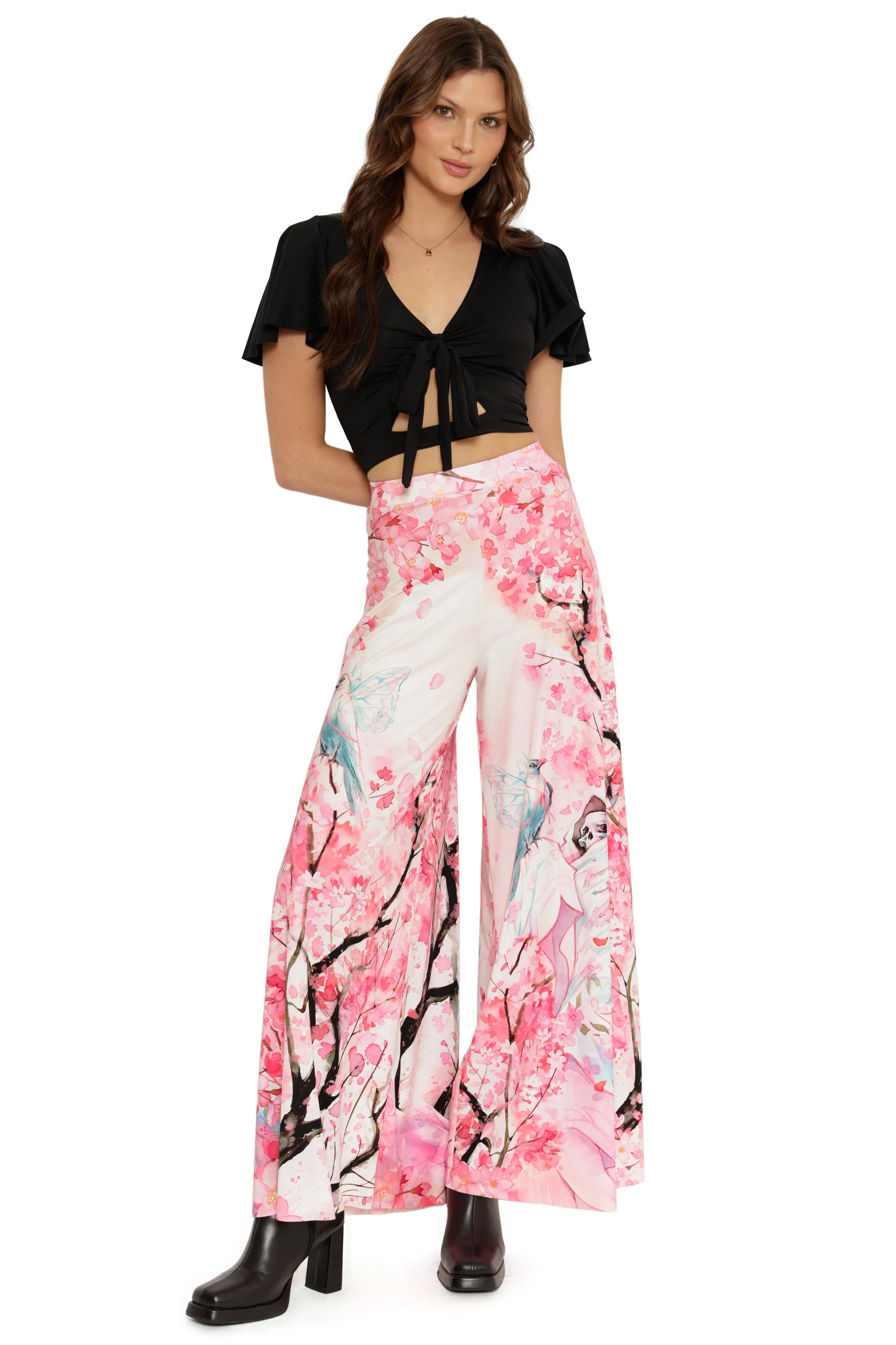 Death's Friend Palazzo Pants - Image 2