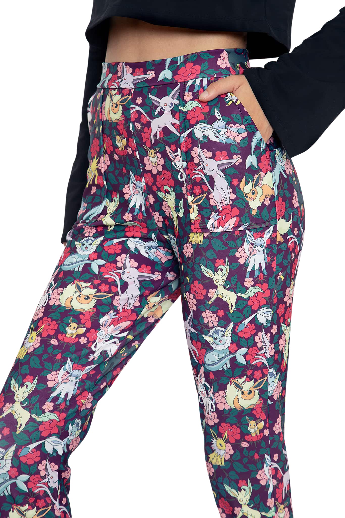 Eevee Evolution Floral Cuffed Pants - Image 3