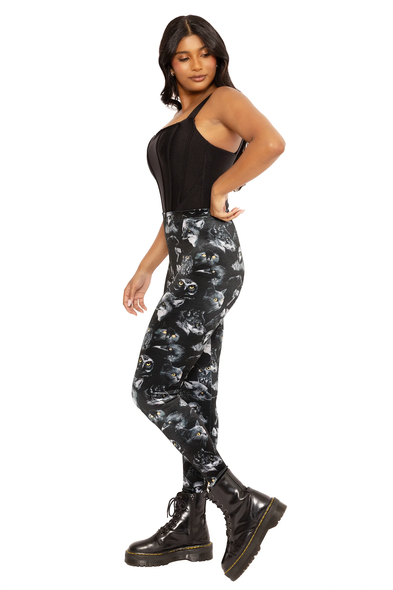 Familiars High Waisted Velvet Leggings - Image 4