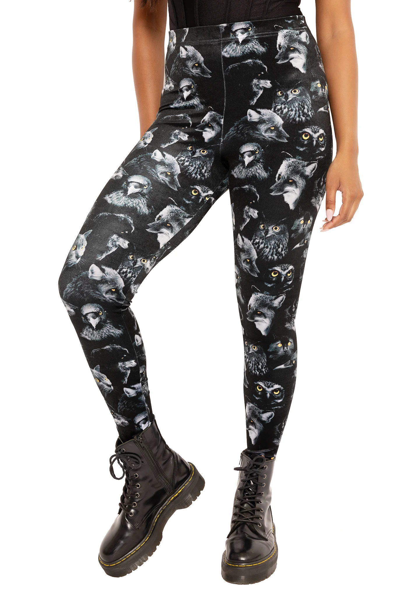 Familiars High Waisted Velvet Leggings - Image 6
