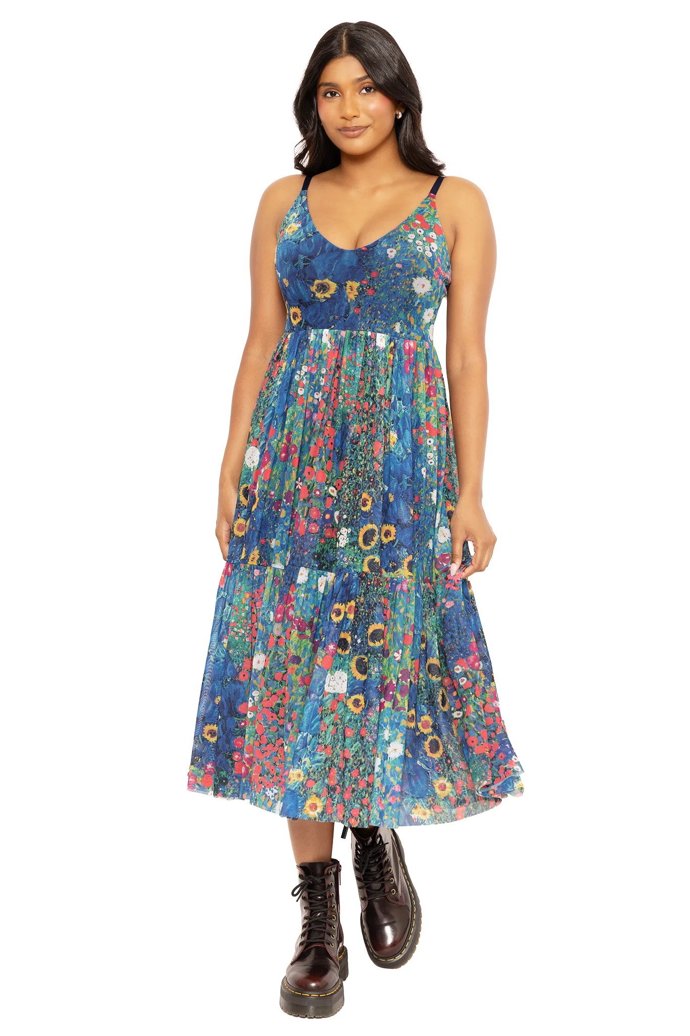 Klimt Collage Sheer Midaxi Dress 2.0 - Image 4