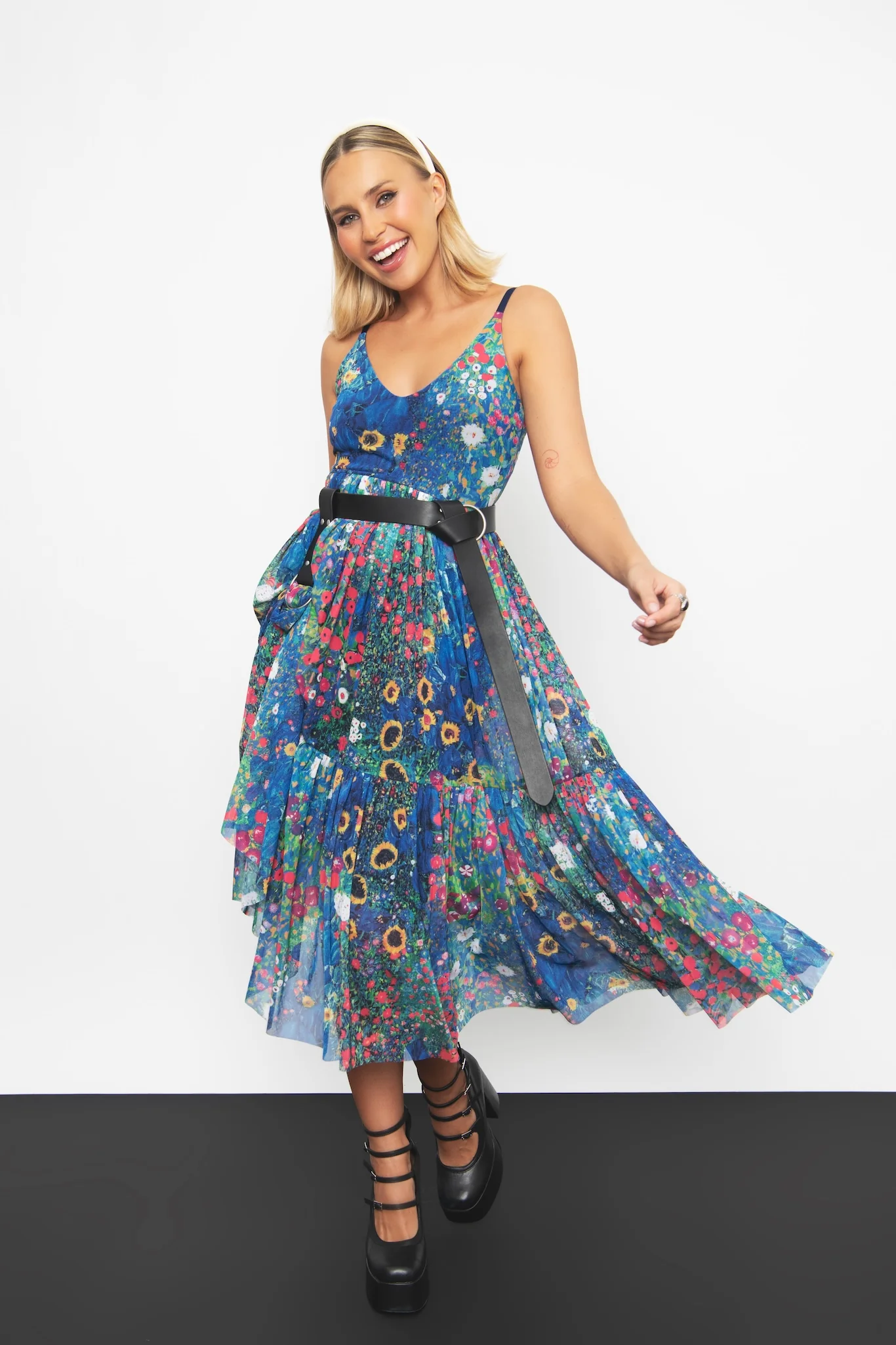 Klimt Collage Sheer Midaxi Dress 2.0 - Image 8