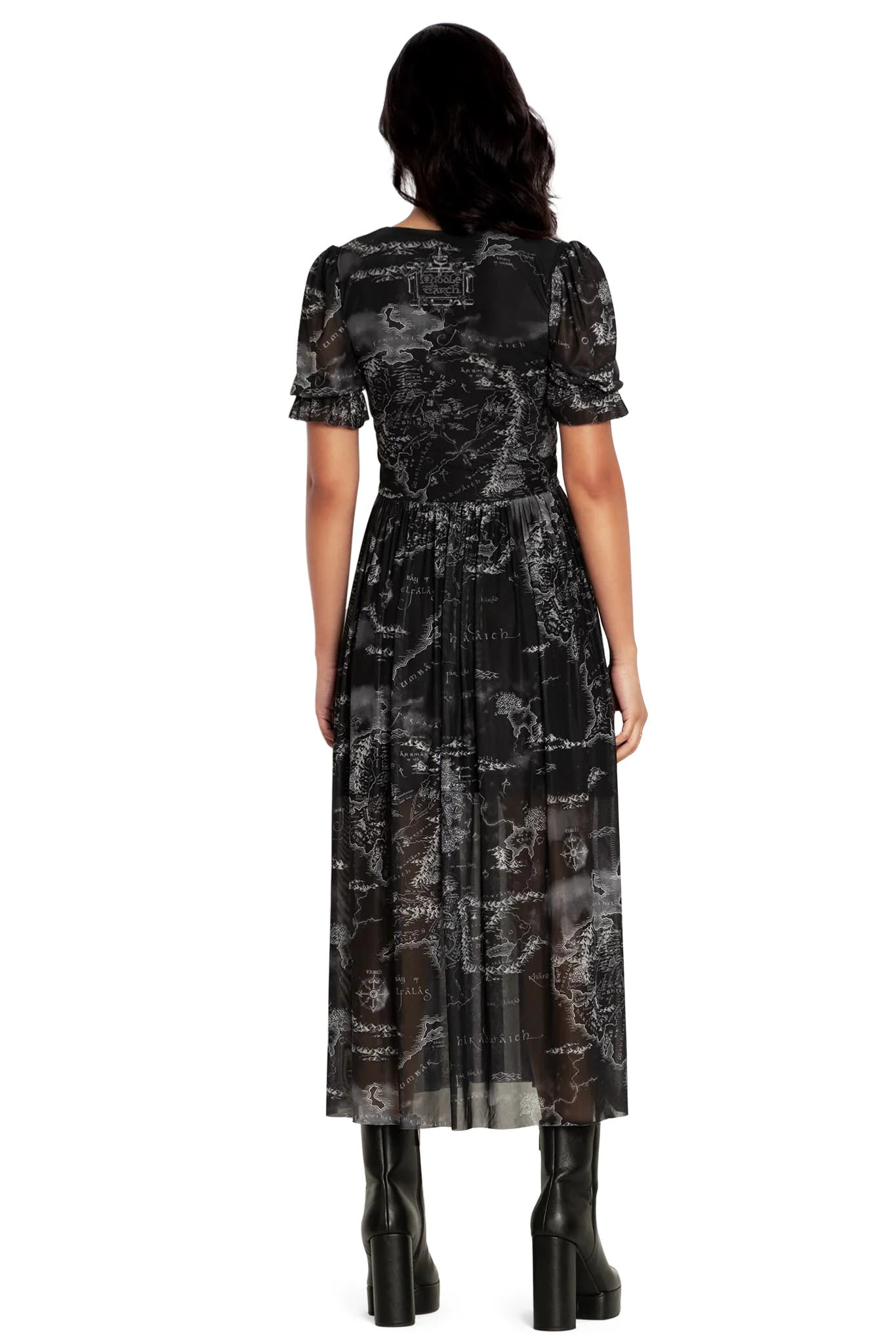 Middle-earth Map Black Stellar Dress - Image 2