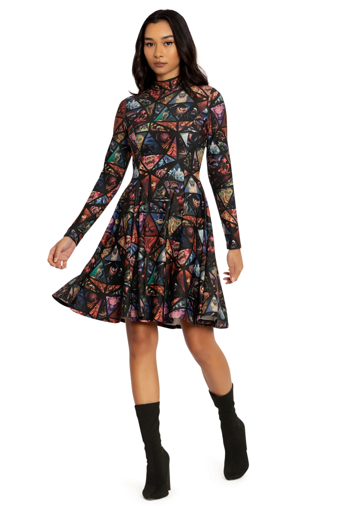 Monster Manual Long Sleeve Evil Longline Dress