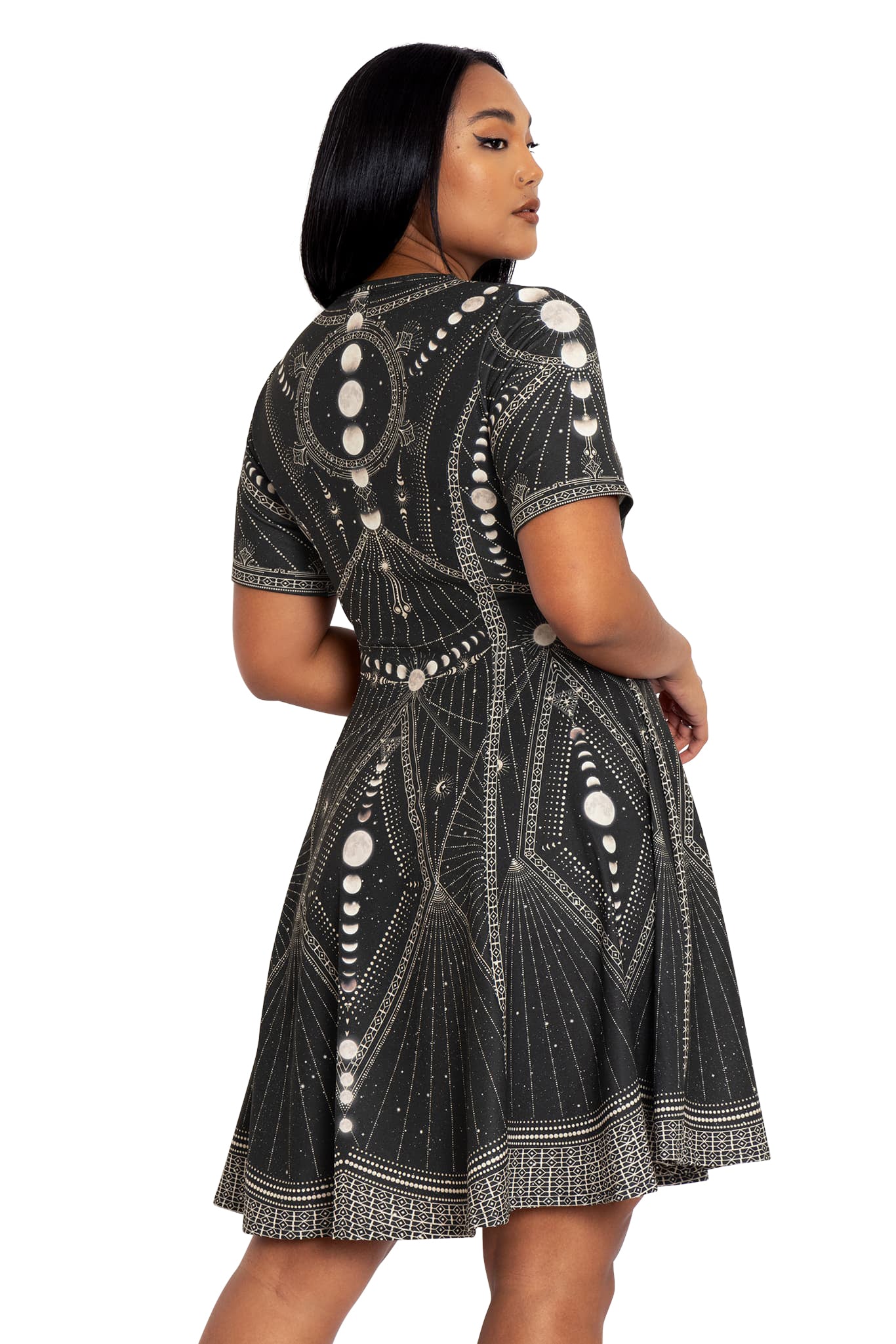 Moon Phases Longline Evil Tee Dress - Image 2