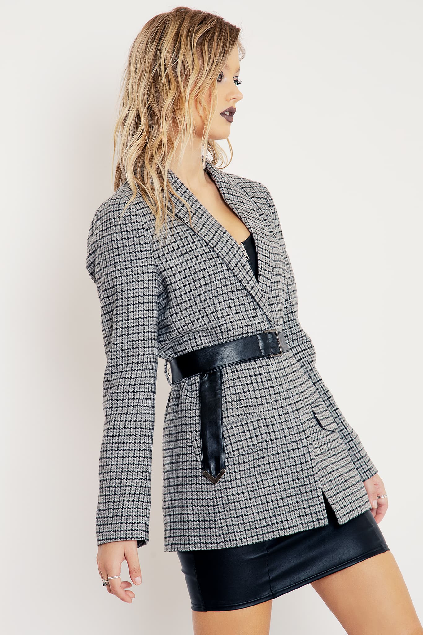 Plaid Black Blazer - Image 3