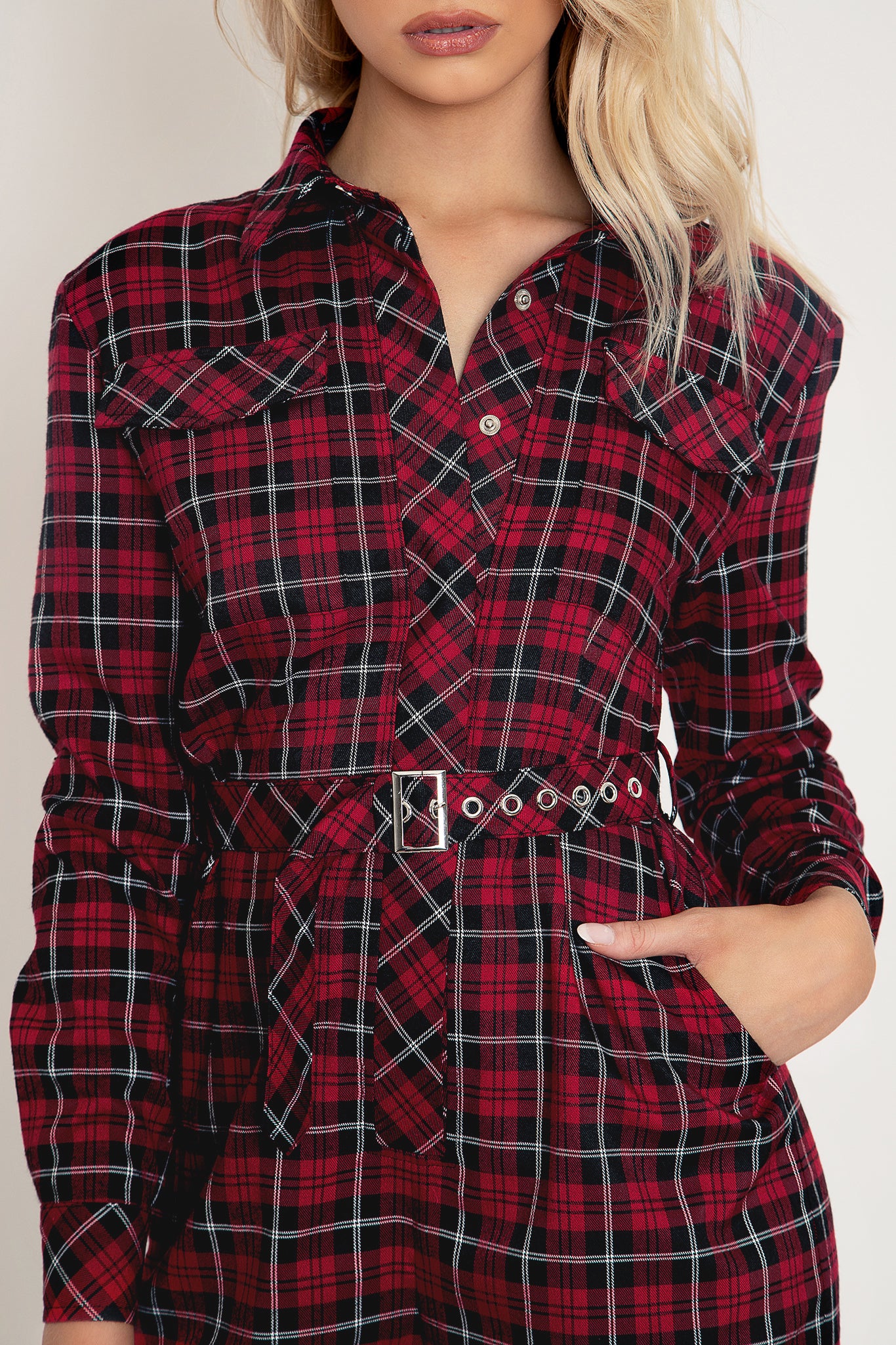 Plaid Cherry Boiler Suit - Image 6