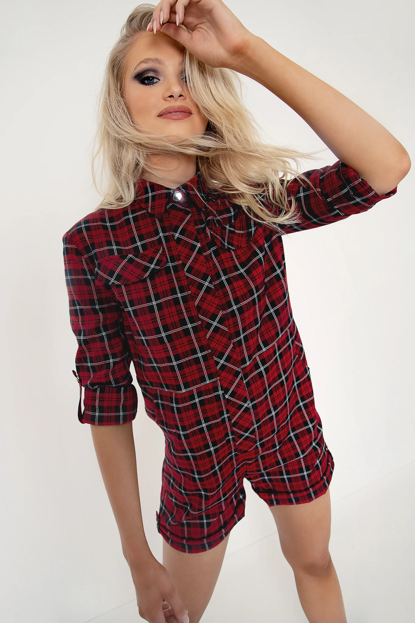 Plaid Cherry Boiler Suit - Image 7