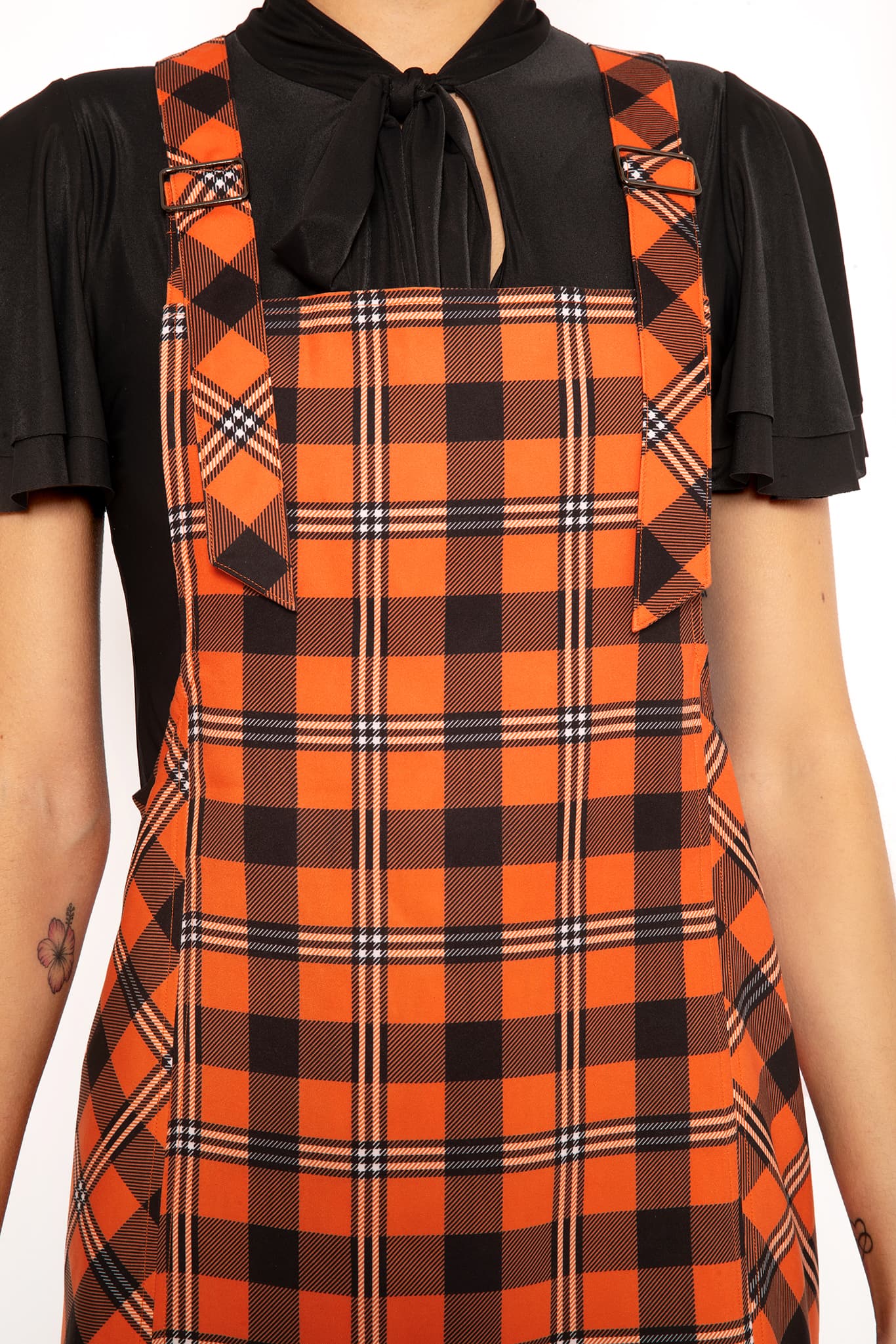 Plaid Pumpkin Pinafore Skort - Image 5