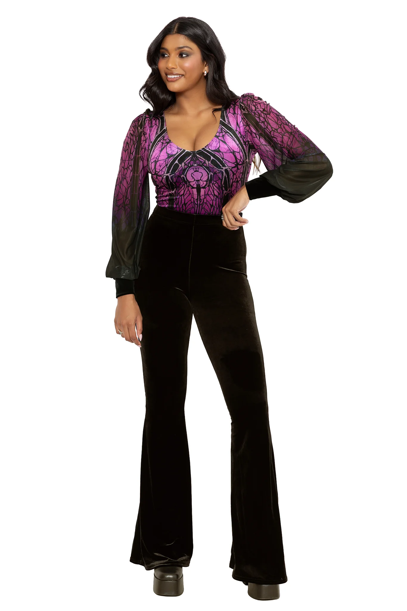 Preyer Plum Sheer Excellence Bodysuit - Image 7