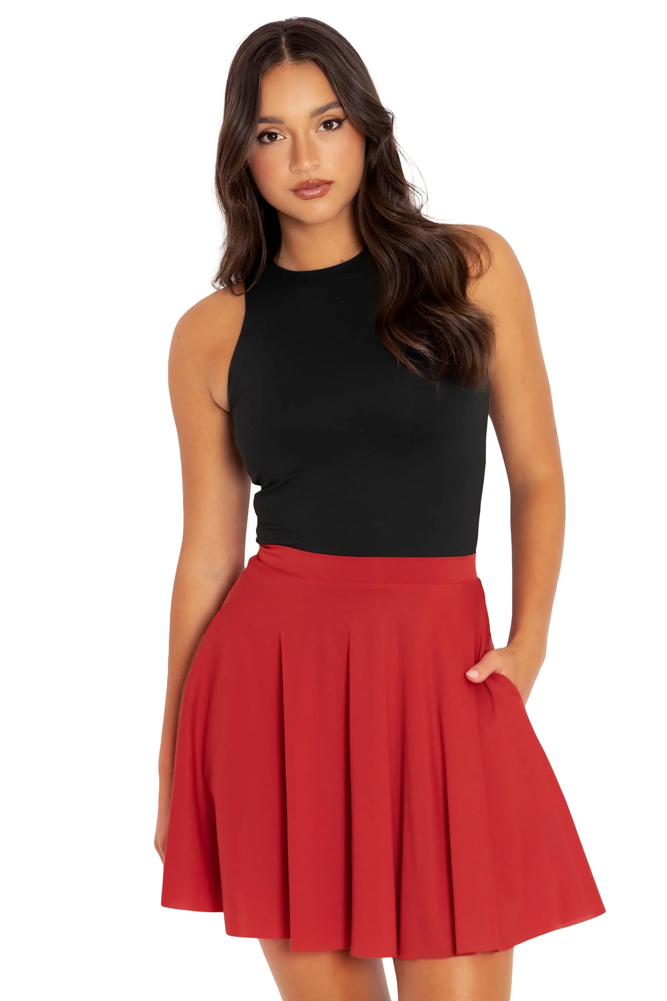 Sleek Pepper Pocket Skater Skirt - Image 2