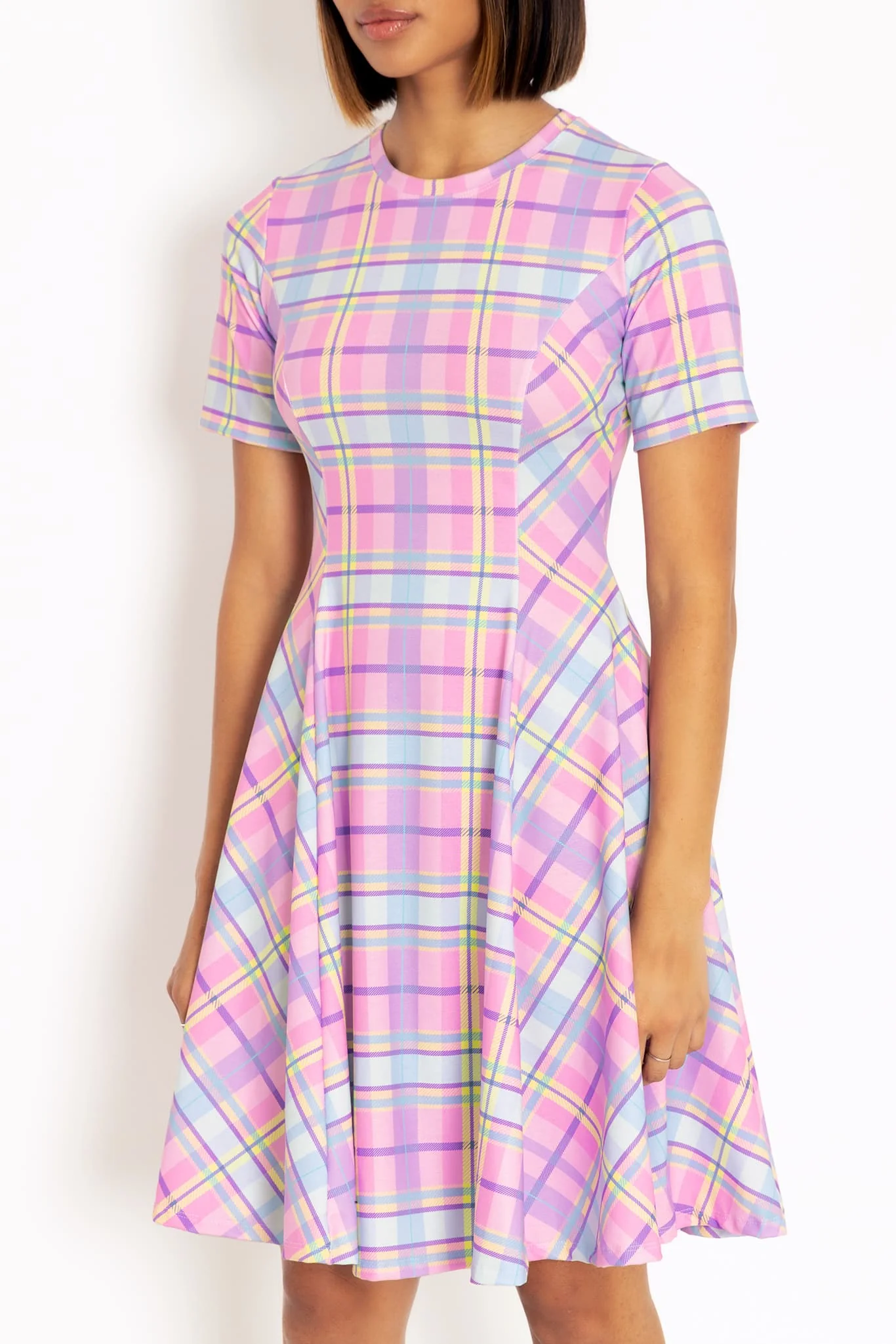 Tartan Candy Longline Evil Tee Dress - Image 5