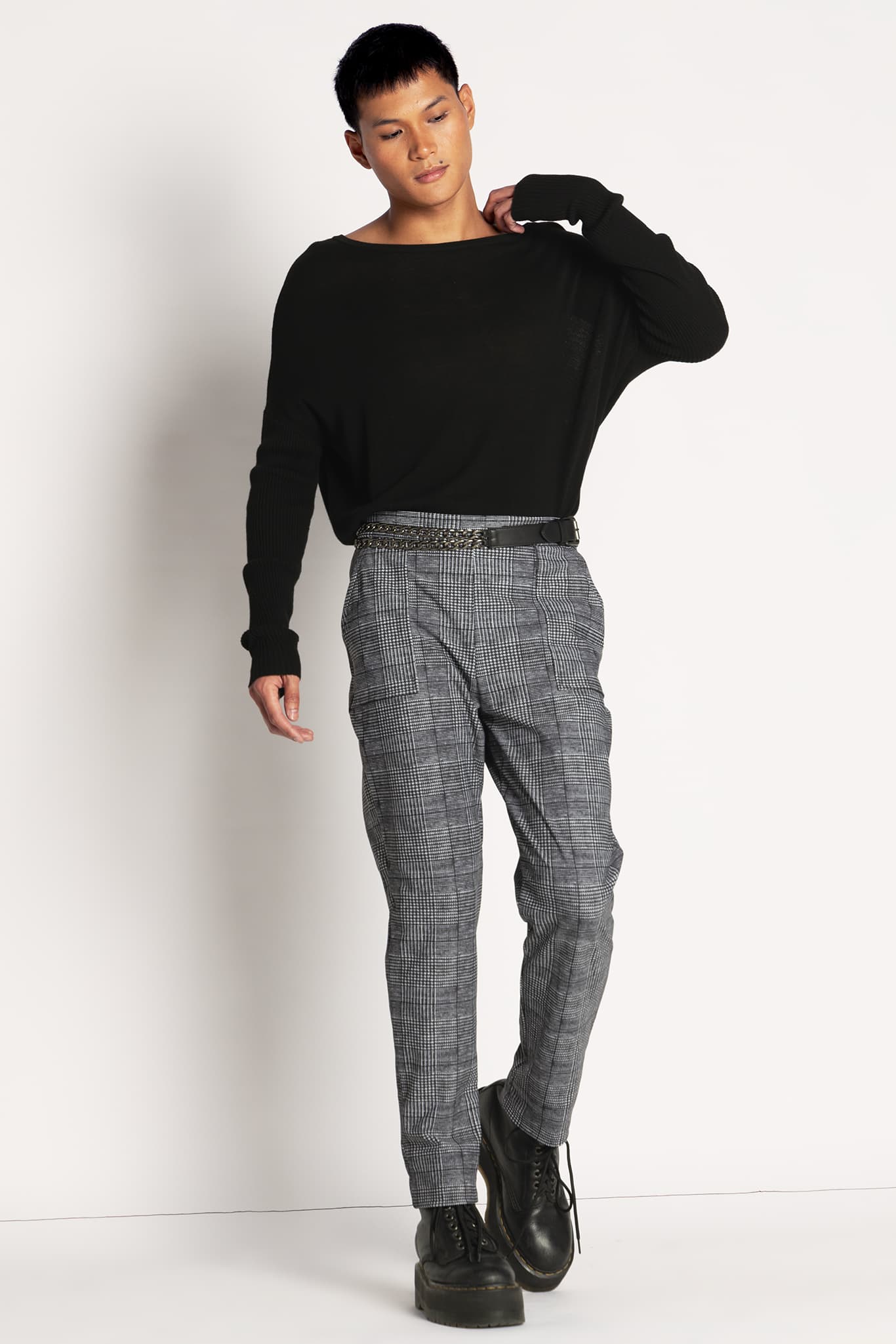 Tweed Mono Cuffed Pants - Image 2